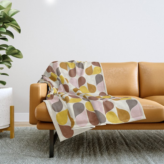 Abstract Leaves 1 Throw Blanket Gallery Image 1