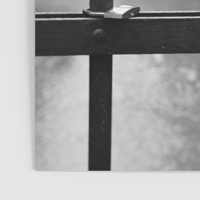 Love Locks on Canel Bridge, Bologna, Italy romantic black and white photography / photographs / photograph Poster Gallery Image 3