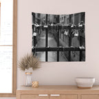 Love Locks on Canel Bridge, Bologna, Italy romantic black and white photography / photographs / photograph Wall Tapestry Gallery Image 2