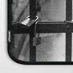Love Locks on Canel Bridge, Bologna, Italy romantic black and white photography / photographs / photograph Laptop Sleeve Gallery Image 3