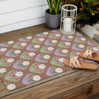 Latte Dahlias Inspired by PANTONE 17 1230 Mocha Mousse Outdoor Rug Gallery Image 2