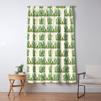 In my happy place - hedgehog meditating in cactus jungle Window Curtain Gallery Image 5