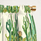 In my happy place - hedgehog meditating in cactus jungle Window Curtain Gallery Image 2