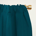 Tropical Dark Teal Inspired by Sherwin Williams 2020 Trending Color Oceanside SW6496 Fusion Water Color Blend Window Curtain Gallery Image 2