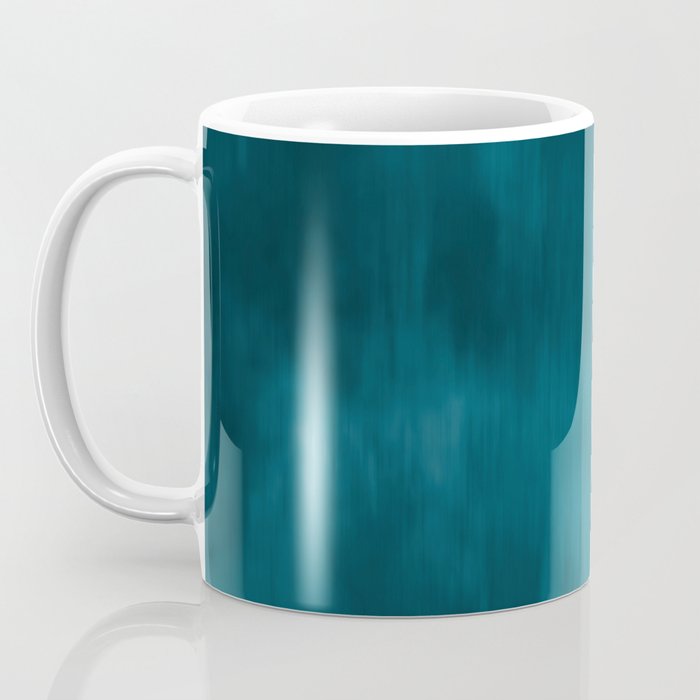 Tropical Dark Teal Inspired by Sherwin Williams 2020 Trending Color Oceanside SW6496 Fusion Water Color Blend Coffee Mug Gallery Image 3