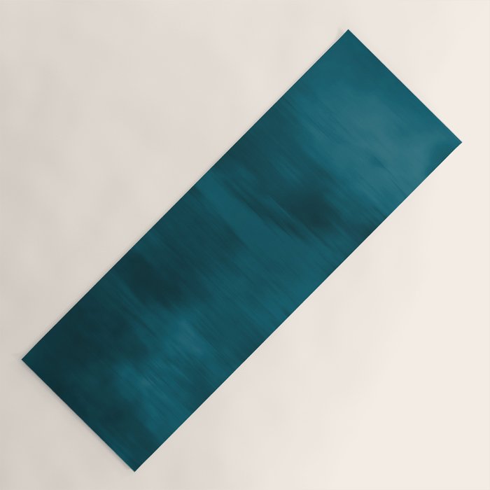 Tropical Dark Teal Inspired by Sherwin Williams 2020 Trending Color Oceanside SW6496 Fusion Water Color Blend Yoga Mat Gallery Image 1