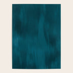 Tropical Dark Teal Inspired by Sherwin Williams 2020 Trending Color Oceanside SW6496 Fusion Water Color Blend Poster Gallery Image 4