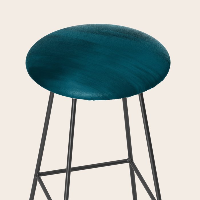 Tropical Dark Teal Inspired by Sherwin Williams 2020 Trending Color Oceanside SW6496 Fusion Water Color Blend Stool Gallery Image 2