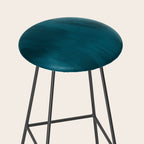 Tropical Dark Teal Inspired by Sherwin Williams 2020 Trending Color Oceanside SW6496 Fusion Water Color Blend Stool Gallery Image 2