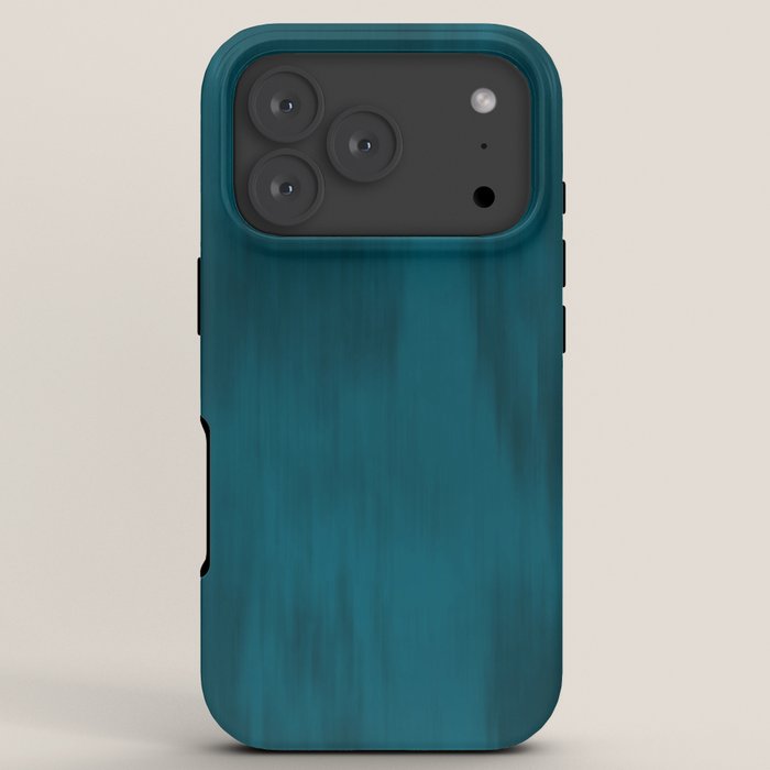 Tropical Dark Teal Inspired by Sherwin Williams 2020 Trending Color Oceanside SW6496 Fusion Water Color Blend iPhone Case Gallery Image 7