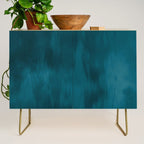 Tropical Dark Teal Inspired by Sherwin Williams 2020 Trending Color Oceanside SW6496 Fusion Water Color Blend Credenza Gallery Image 1