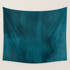 Tropical Dark Teal Inspired by Sherwin Williams 2020 Trending Color Oceanside SW6496 Fusion Water Color Blend Wall Tapestry Gallery Image 4