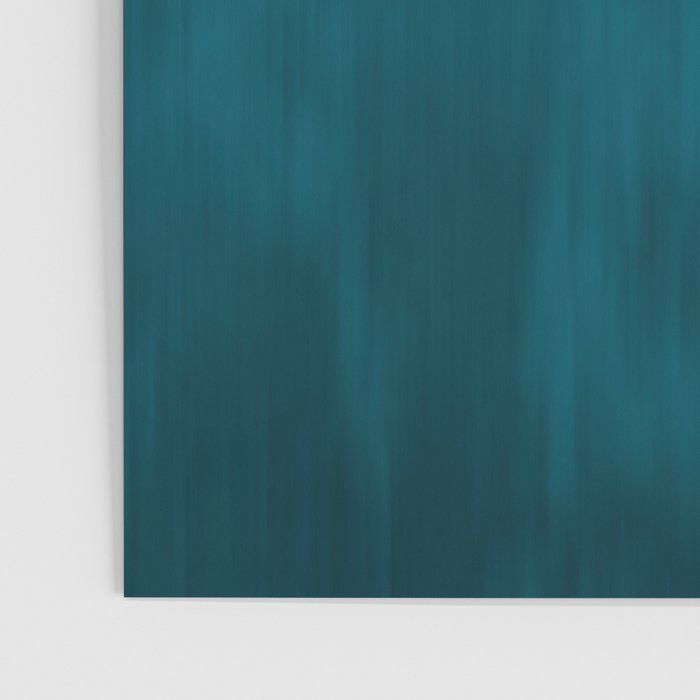 Tropical Dark Teal Inspired by Sherwin Williams 2020 Trending Color Oceanside SW6496 Fusion Water Color Blend Poster Gallery Image 3