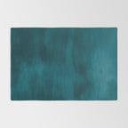 Tropical Dark Teal Inspired by Sherwin Williams 2020 Trending Color Oceanside SW6496 Fusion Water Color Blend Rug Gallery Image 2
