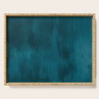 Tropical Dark Teal Inspired by Sherwin Williams 2020 Trending Color Oceanside SW6496 Fusion Water Color Blend Serving Tray Gallery Image 1