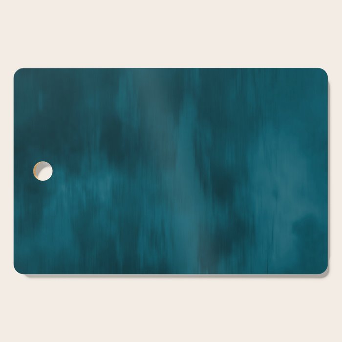 Tropical Dark Teal Inspired by Sherwin Williams 2020 Trending Color Oceanside SW6496 Fusion Water Color Blend Cutting Board Gallery Image 1