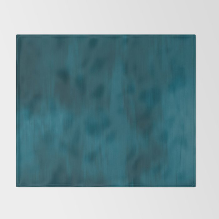 Tropical Dark Teal Inspired by Sherwin Williams 2020 Trending Color Oceanside SW6496 Fusion Water Color Blend Throw Blanket Gallery Image 2