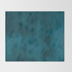 Tropical Dark Teal Inspired by Sherwin Williams 2020 Trending Color Oceanside SW6496 Fusion Water Color Blend Throw Blanket Gallery Image 2