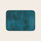 Tropical Dark Teal Inspired by Sherwin Williams 2020 Trending Color Oceanside SW6496 Fusion Water Color Blend Bath Mat Gallery Image 1