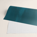 Tropical Dark Teal Inspired by Sherwin Williams 2020 Trending Color Oceanside SW6496 Fusion Water Color Blend Wrapping Paper Gallery Image 2