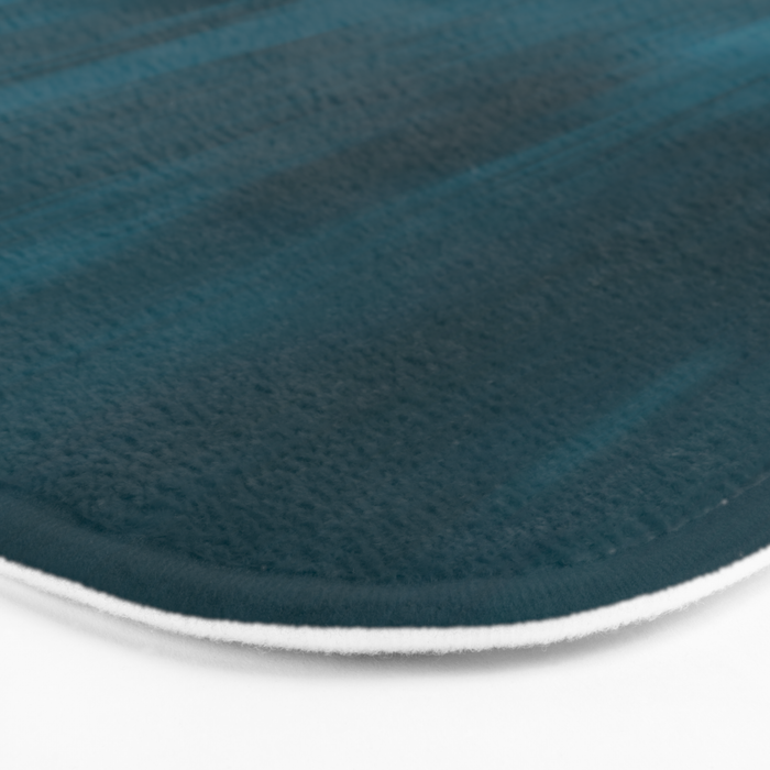 Tropical Dark Teal Inspired by Sherwin Williams 2020 Trending Color Oceanside SW6496 Fusion Water Color Blend Bath Mat Gallery Image 3