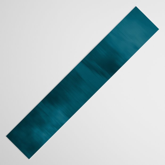 Tropical Dark Teal Inspired by Sherwin Williams 2020 Trending Color Oceanside SW6496 Fusion Water Color Blend Table Runner Gallery Image 3
