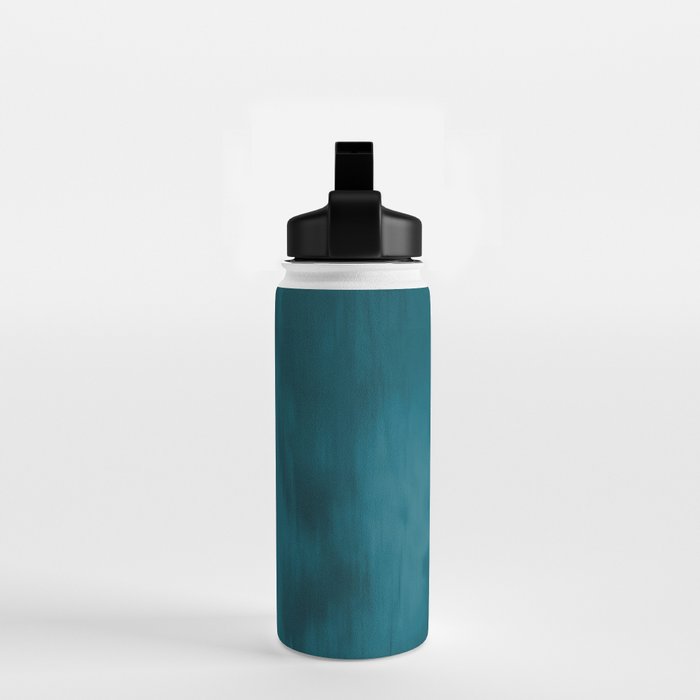 Tropical Dark Teal Inspired by Sherwin Williams 2020 Trending Color Oceanside SW6496 Fusion Water Color Blend Water Bottle Gallery Image 2