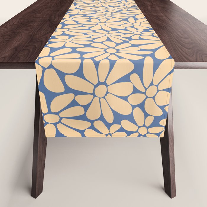 Retro Floral - Indigo  Table Runner Gallery Image 1