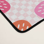 Strawberry Toss on Checks - Pink and Green Desk Mat Gallery Image 4