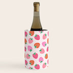 Strawberry Toss on Checks - Pink and Green Wine Chiller Gallery Image 2