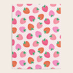 Strawberry Toss on Checks - Pink and Green Poster Gallery Image 4