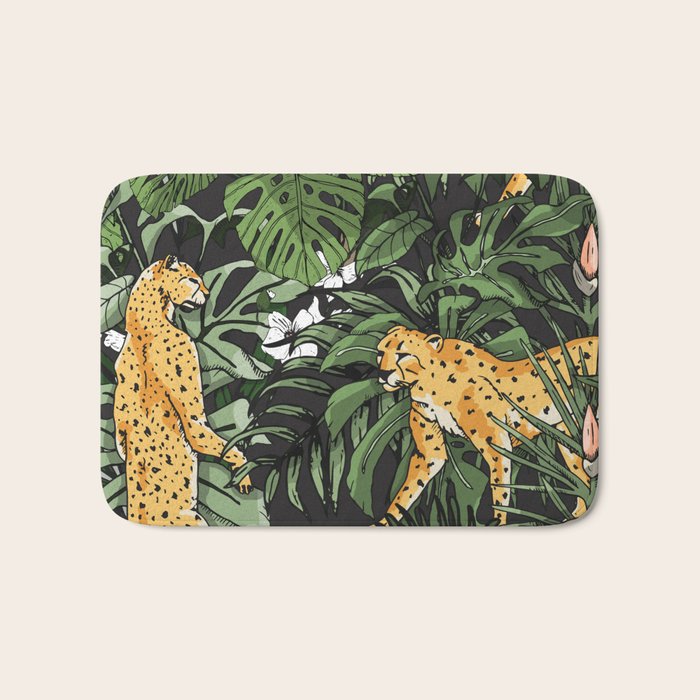 Cheetah in the wild jungle Bath Mat Gallery Image 1