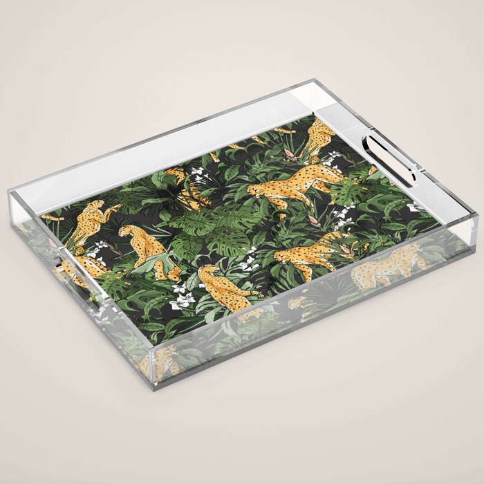 Cheetah in the wild jungle Acrylic Tray Gallery Image 1