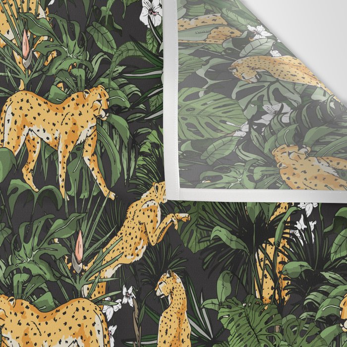 Cheetah in the wild jungle Wall Tapestry Gallery Image 3