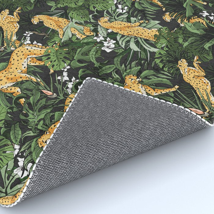 Cheetah in the wild jungle Rug Gallery Image 4