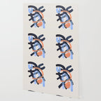 Midcentury Modern Minimalist Funky Cool Tribal Pattern Paynes Grey Pastel Blue Tan Shapes by Ejaaz Haniff Wallpaper Gallery Image 2