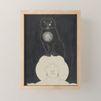The Black Cat by Aubrey Vincent Beardsley Mini Art Print Gallery Image 1