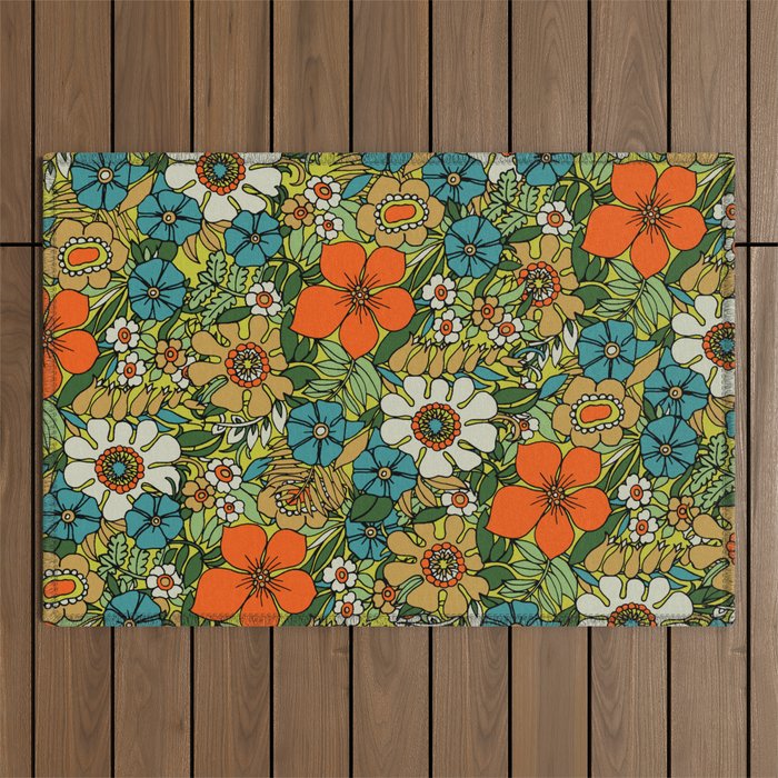 70s Plate Outdoor Rug Gallery Image 1