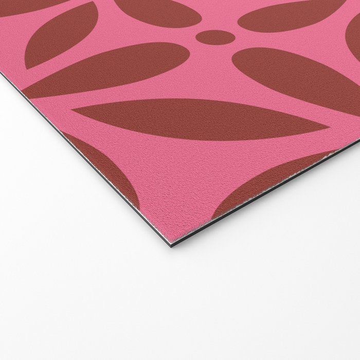 Retro Floral Geometric Pattern Welcome Mat Gallery Image 2