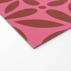 Retro Floral Geometric Pattern Welcome Mat Gallery Image 2