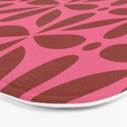Retro Floral Geometric Pattern Bath Mat Gallery Image 3