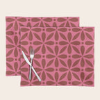 Retro Floral Geometric Pattern Placemat Gallery Image 1