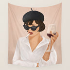 Glass of wine Wall Tapestry Gallery Image 4