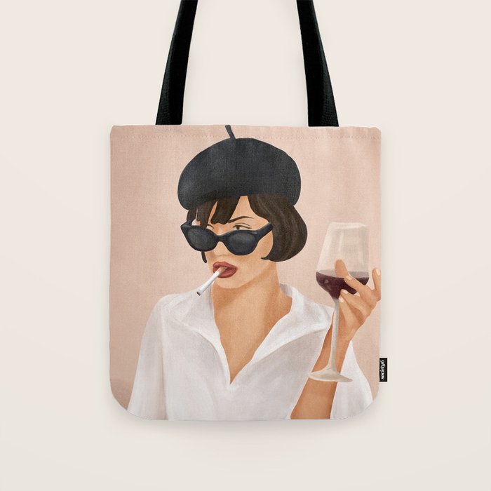 Glass of wine Tote Bag Gallery Image 1