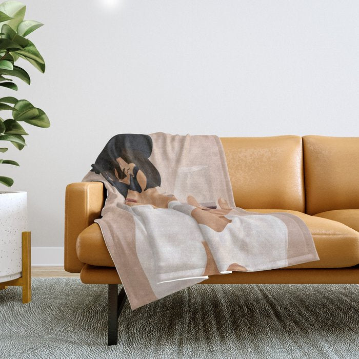 Glass of wine Throw Blanket Gallery Image 1