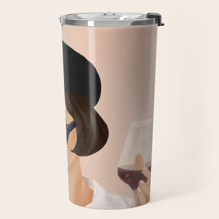 Glass of wine Travel Mug Gallery Image 2