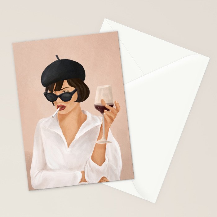 Glass of wine Stationery Card Gallery Image 2