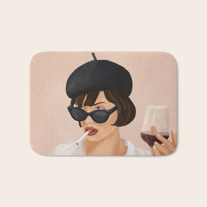 Glass of wine Bath Mat Gallery Image 1