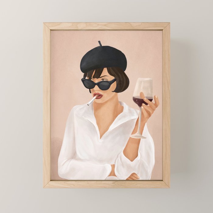 Glass of wine Mini Art Print Gallery Image 1