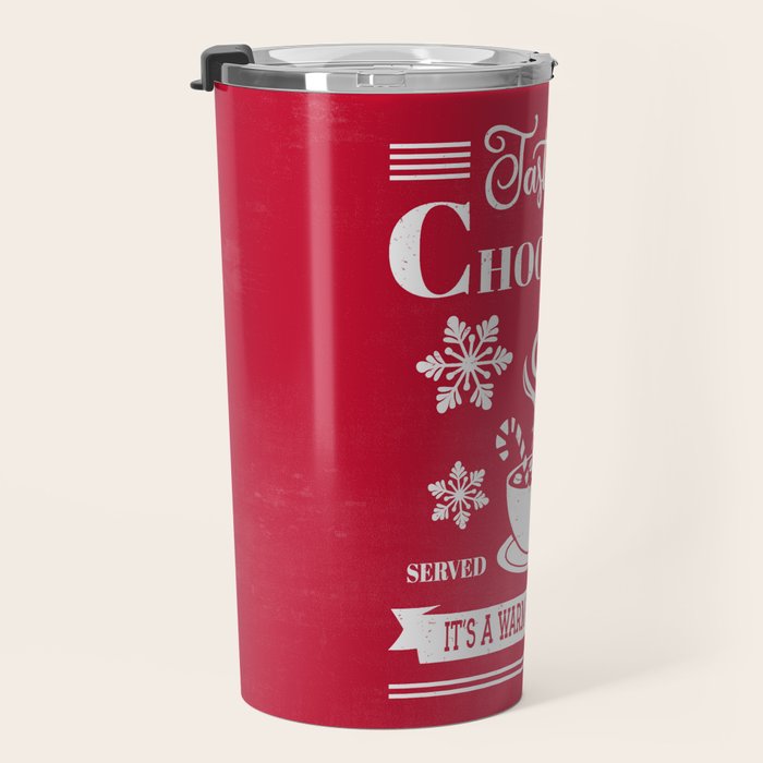 Tasty Hot Chocolate Red Travel Mug Gallery Image 3